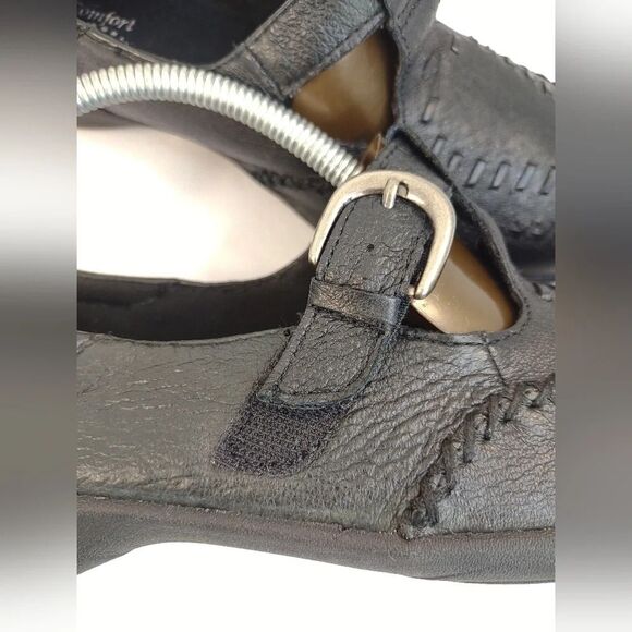 I love Comfort Black Slip-On Loafer Memo Tech Buckle Hook loop Strap 8.5 - Picture 2 of 16